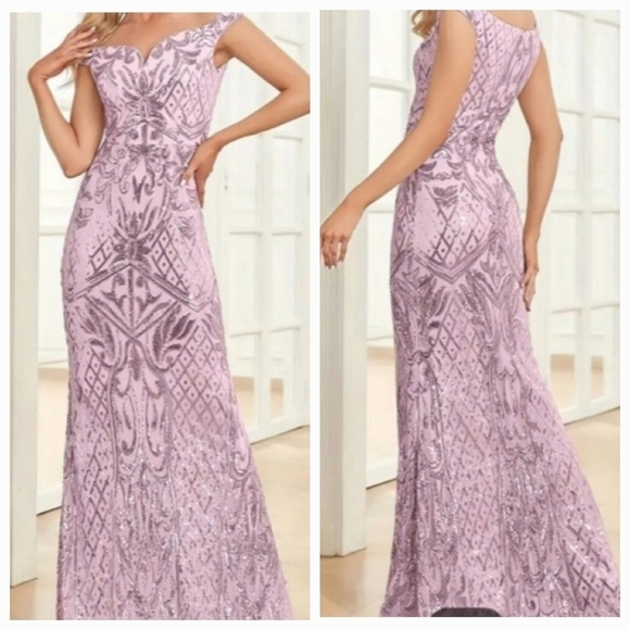 Long Mermaid Dress with luxury contrast Sequined for Special occasions - Picture 1 of 10